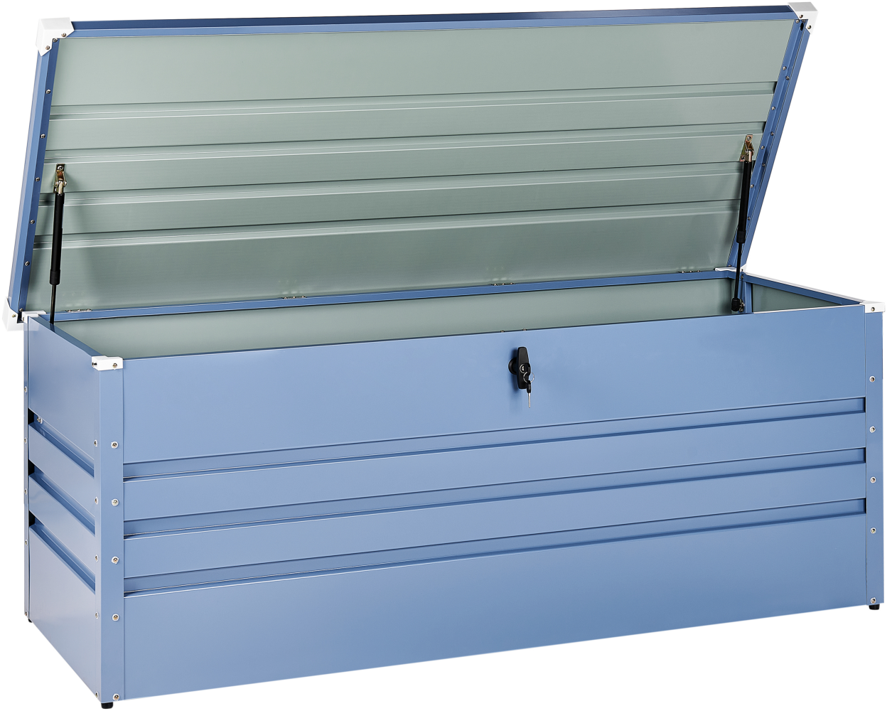 Aufbewahrungsbox CEBROSA Metall 165 cm 70 cm Blau Bild 1