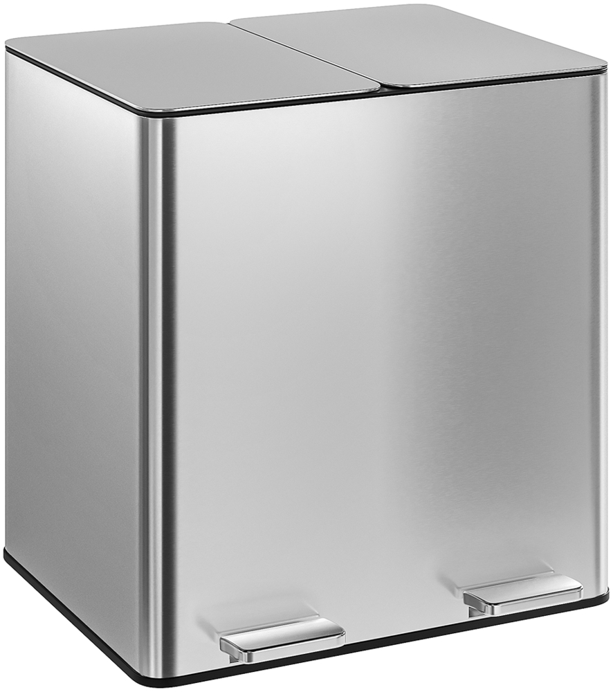 STEELSØN 'Gloas' Mülleimer, 2x15L, silber, Edelstahl, Mülltrennsystem mit 2 Fächern, inkl. Softclose-Deckel und Geruchsfilter Bild 1