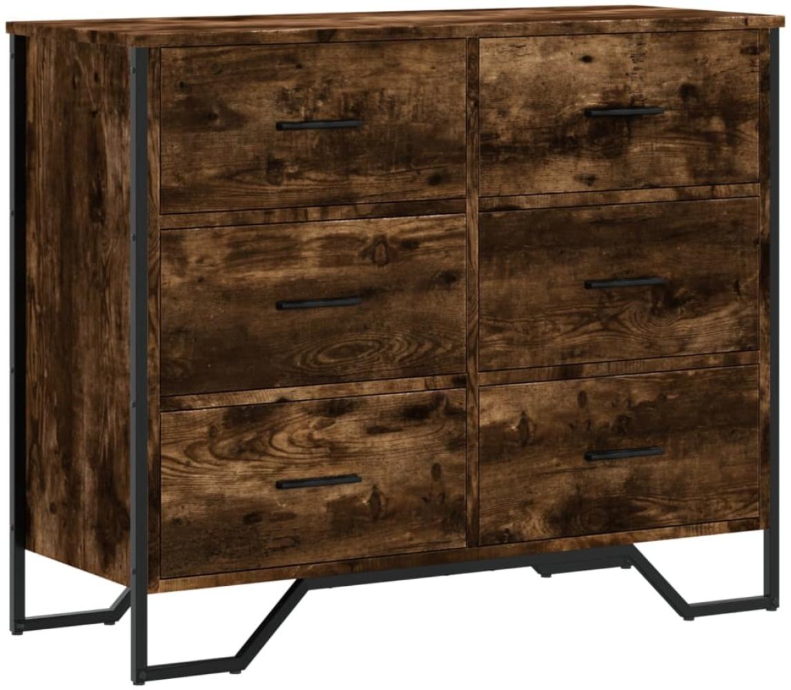 vidaXL Kommode Räuchereiche 91x35,5x74,5 cm Holzwerkstoff 3295304 Bild 1