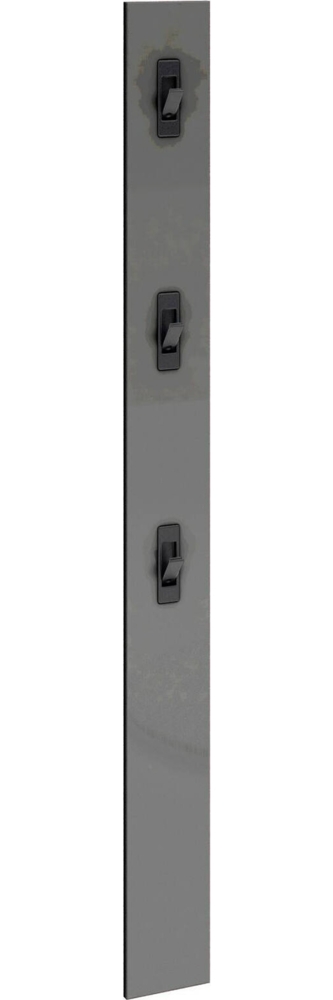 Dmora Ascrea Garderobenständer, Garderobenständer, Mehrzweck-Kleiderständer, Wandgarderobe, Made in Italy, 15x2h170 cm, Grau und Anthrazit Bild 1