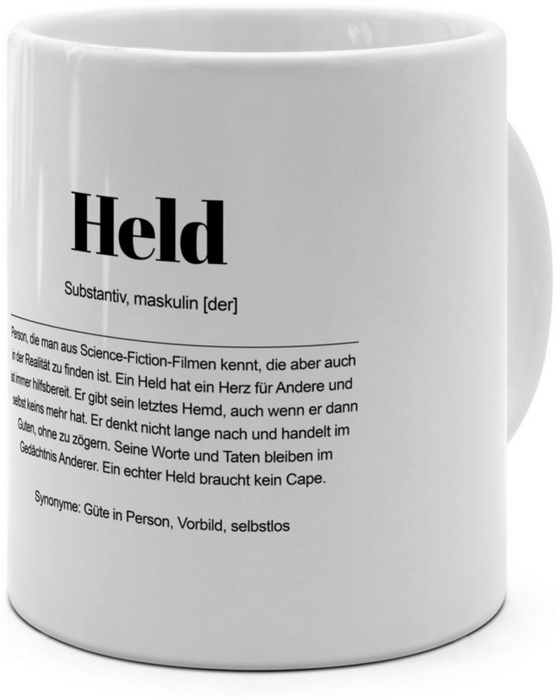 PhotoFancy Tasse mit Definition 'Held' - Tasse mit Spruch, Tasse Jumbo XXL Bild 1