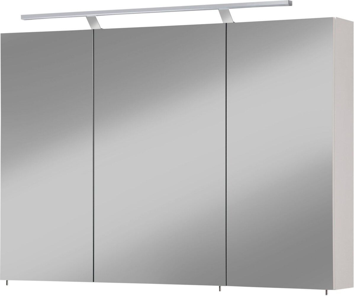 welltime Spiegelschrank Torino Breite 100 cm, 3-türig, LED-Beleuchtung, Schalter-/Steckdosenbox Bild 1