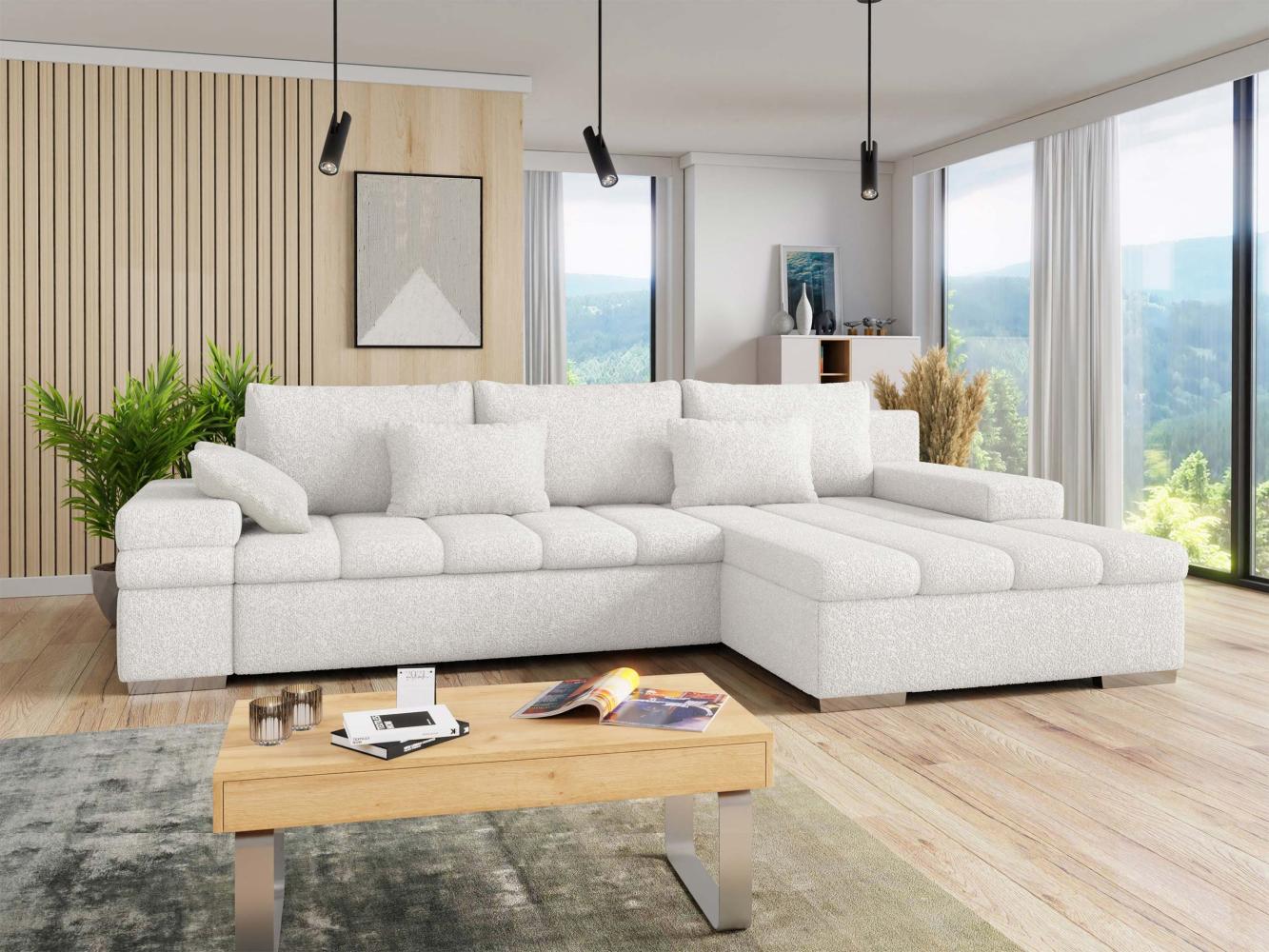 Ecksofa Bangkok Premium mit Bettkasten und Schlaffunktion (Farbe: Abriamo 04, Seite: Rechts) Bild 1