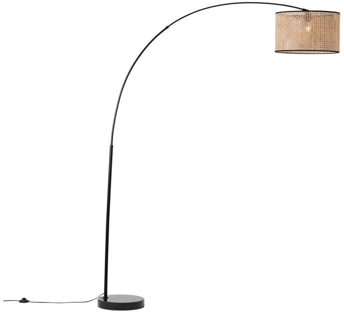 Brilliant Leuchten No. 93138-06 Bogenstandleuchte Wiley 1-flammig E27 Rattan Bild 1