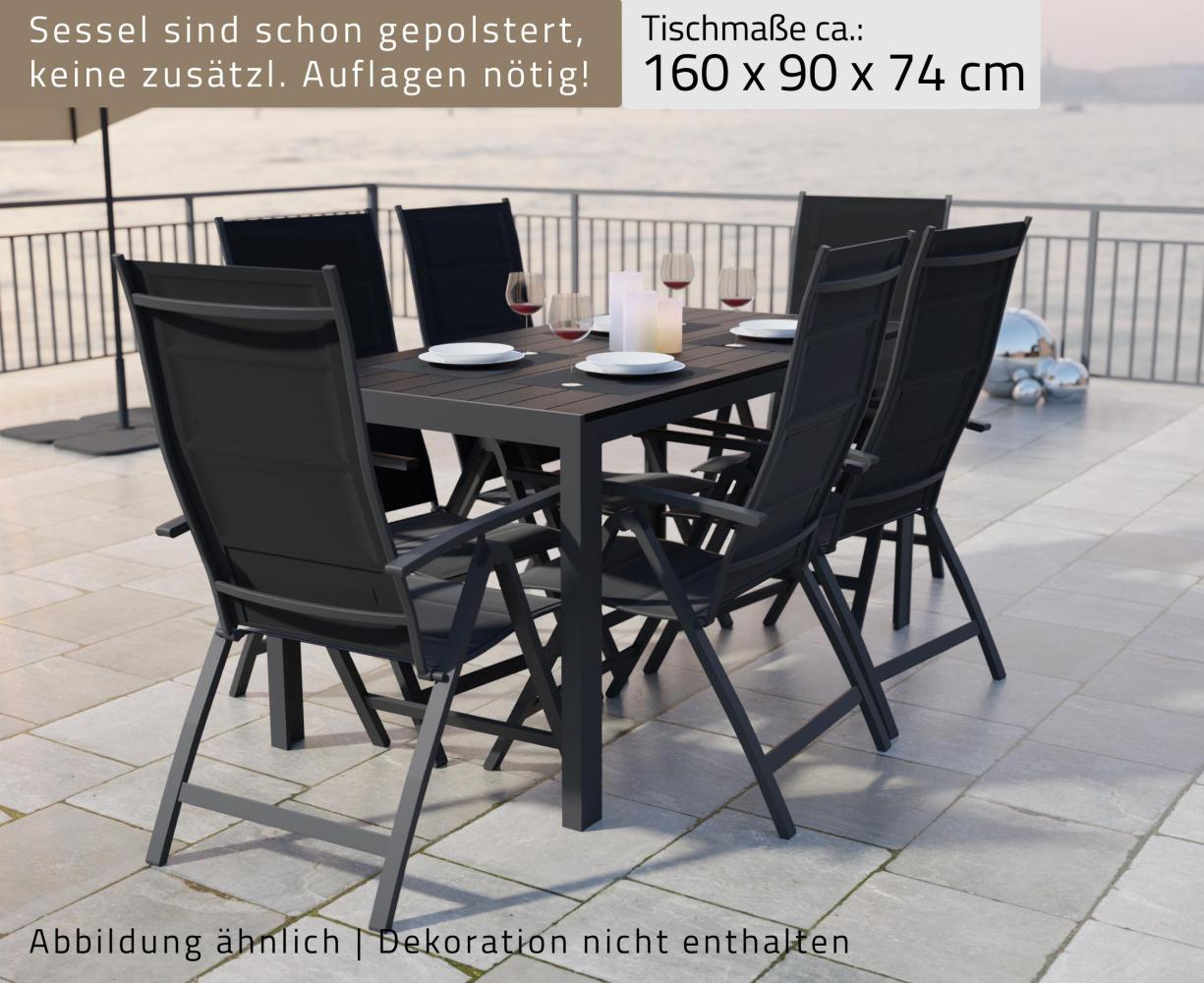 Alu Gartensitzgruppe Gartenmöbel Set Essgruppe Gartenset Sitzgruppe Tisch Sessel Bild 1