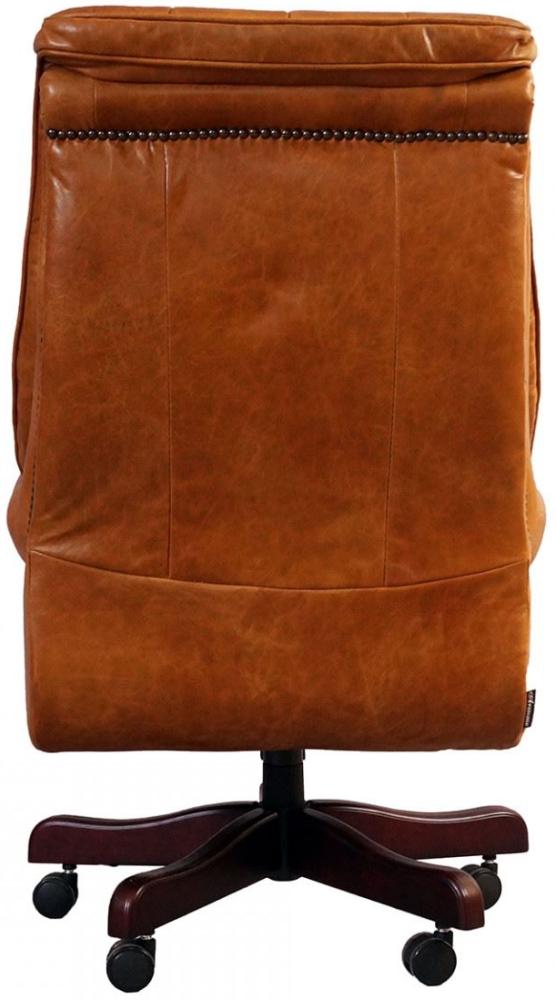 Bürosessel Belford Leder Chesterfield-Knopfmuster "Columbia-Brown" Bild 1