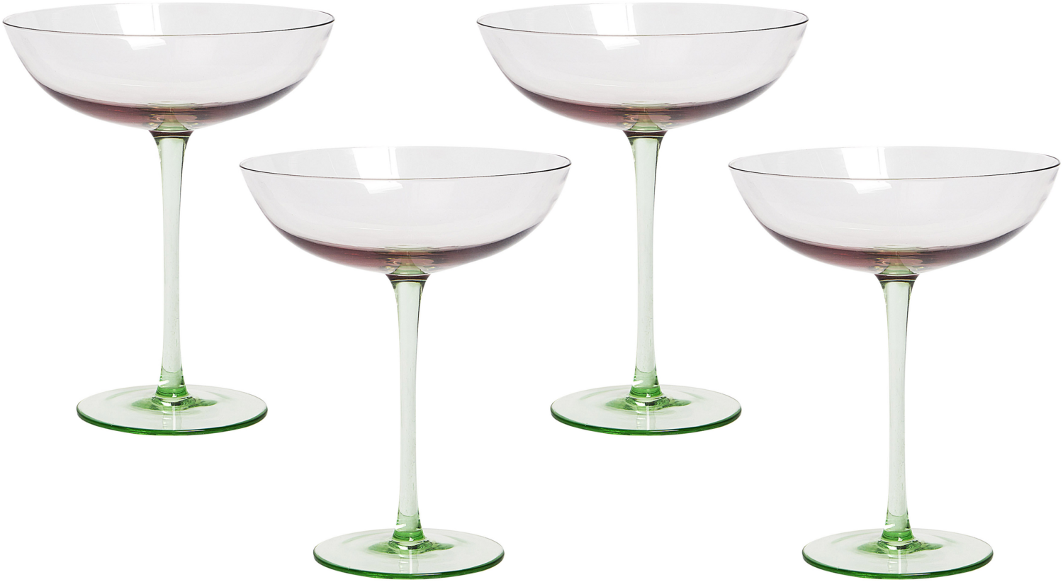 Martini Gläser DIOPSIDE 4er Set 250 ml Pastellrosa Bild 1