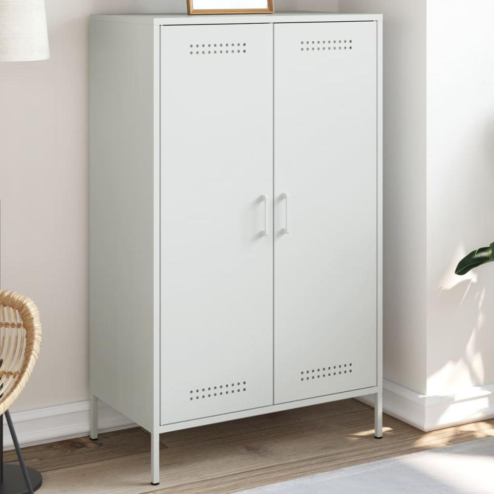 vidaXL Highboard Weiß 68x39x113 cm Stahl 842969 Bild 1