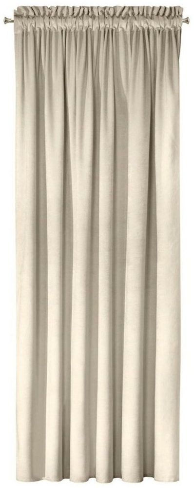 Design91 Vorhang Samtvorhänge Wohnzimmer Schlafzimmer Blickdicht Ösen Velours Velvet, Kräuselband Bild 1
