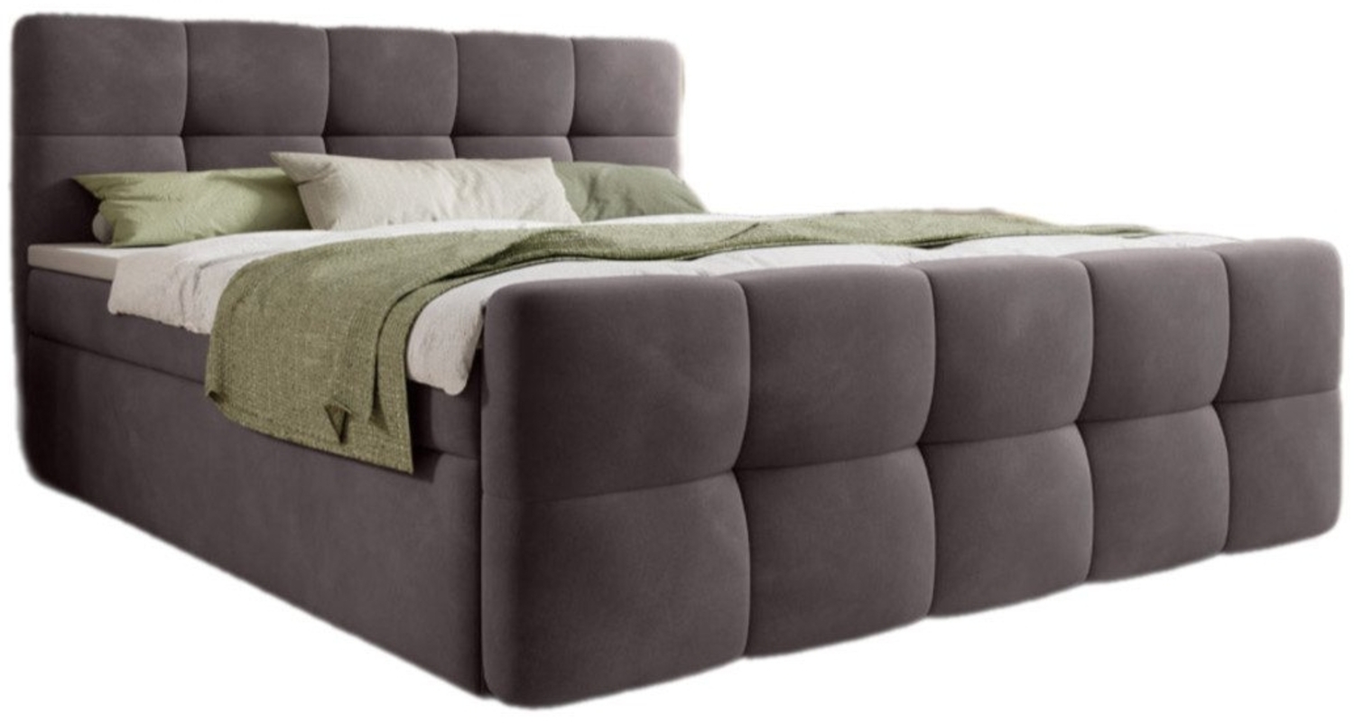 Luxusbetten24 Boxspringbett Cozy Samt, ohne Topper Bild 1