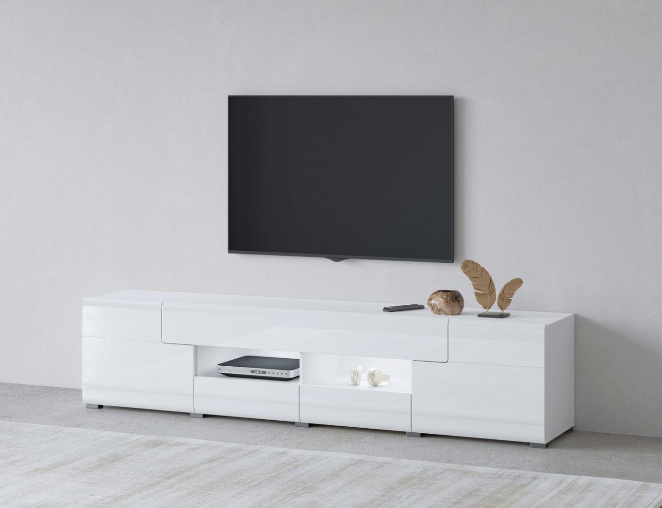 INOSIGN Lowboard Toledo,Breite 209cm, trendige TV-Schrank mit dekorative Fräsungen, TV-Board ohne Beleuchtung, TV-Kommode mit viel Stauraum Bild 1