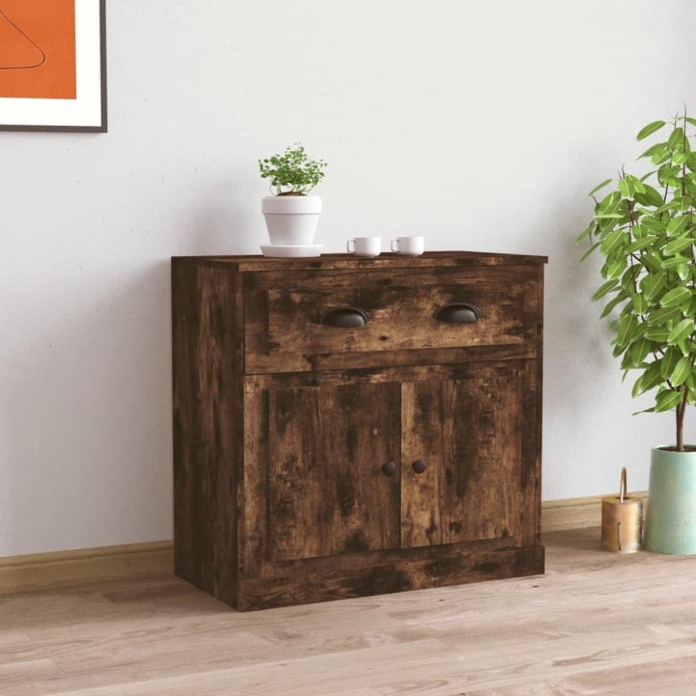 vidaXL Sideboard Räuchereiche 70x35,5x67,5 cm Holzwerkstoff 816429 Bild 1