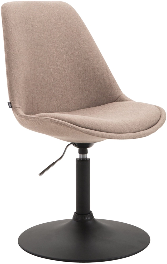 CLP Esszimmerstuhl Maverick Stoff drehbar und stufenlos verstellbar,taupe schwarz Bild 1
