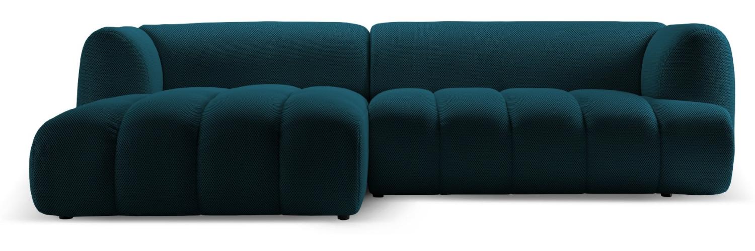 Micadoni Modulares Ecksofa Harry 4-Sitzer Links 3D-Stoff Marineblau Bild 1