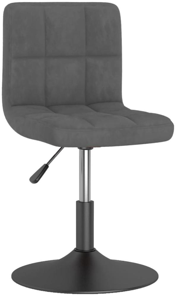 vidaXL Esszimmerstuhl Drehbar Dunkelgrau Samt, Drehbar [3087504] Bild 1