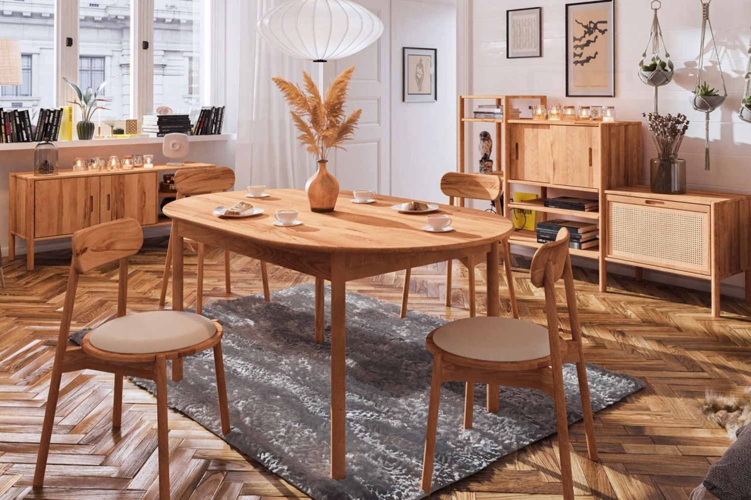 Esstisch Tisch Massivholztisch SAGA Buche massiv 180x100 cm Bild 1