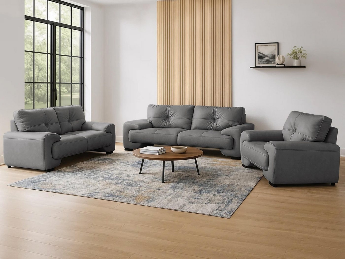 Beautysofa Big-Sofa Polstergarnitur Omega Set 3+2+1 Sofa Wohnzimmer Sofagarnitur, Modern Design Bild 1