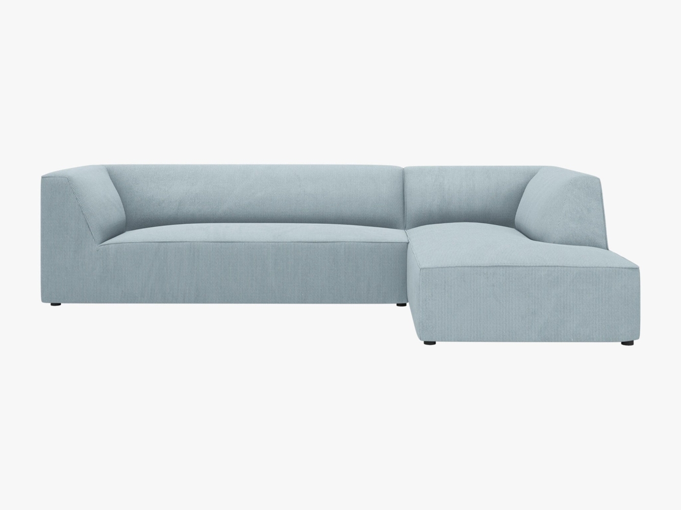 Micadoni 4-Sitzer Modular Sofa Ruby Rechts Kord Scala Hellblau Bild 1