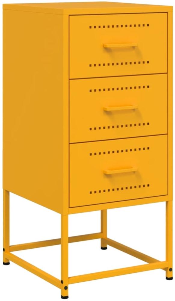 vidaXL Nachttisch Senfgelb 36x39x78 cm Stahl 846584 Bild 1