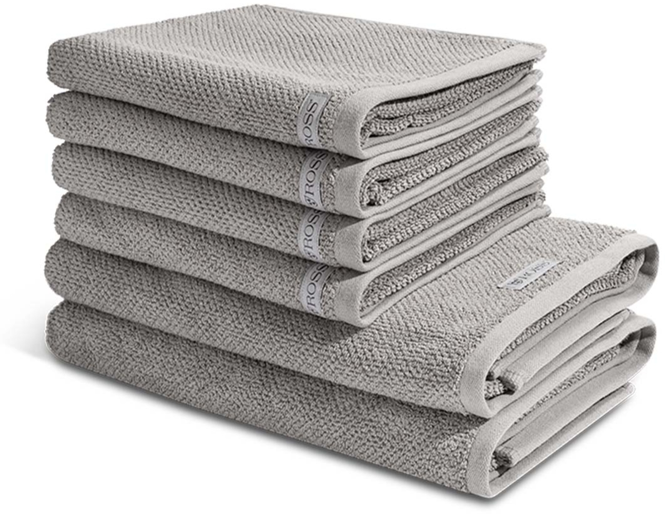 Ross Selection 6 tlg. Frottier-Set - 4 X Handtuch (50 X 100cm), 2 X Duschtuch (70 X 140cm) - 540 g/m2 - Flanell Bild 1