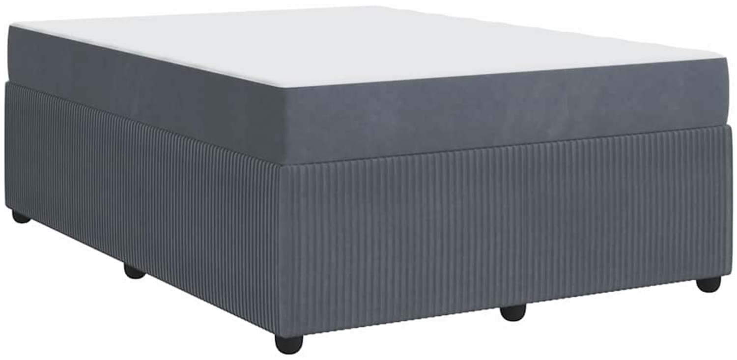 vidaXL Bettrahmen mit Matratze Dunkelgrau 160 x 200 cm Stoff 3398413 Bild 1