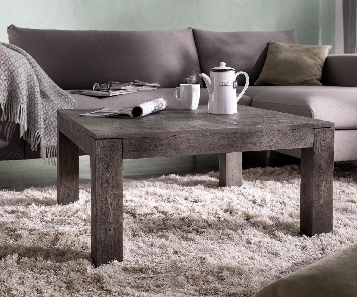 Couchtisch Indra Akazie Platin 80x80 cm Massivholz Bild 1