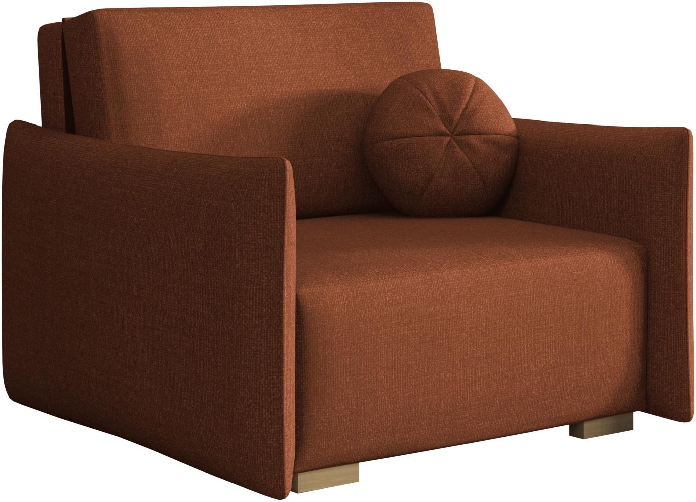 Sofa Viva Glov I mit Schlaffunktion, einsitzer Schlafsofa mit Bettkasten (Farbe: Soul 08) Bild 1