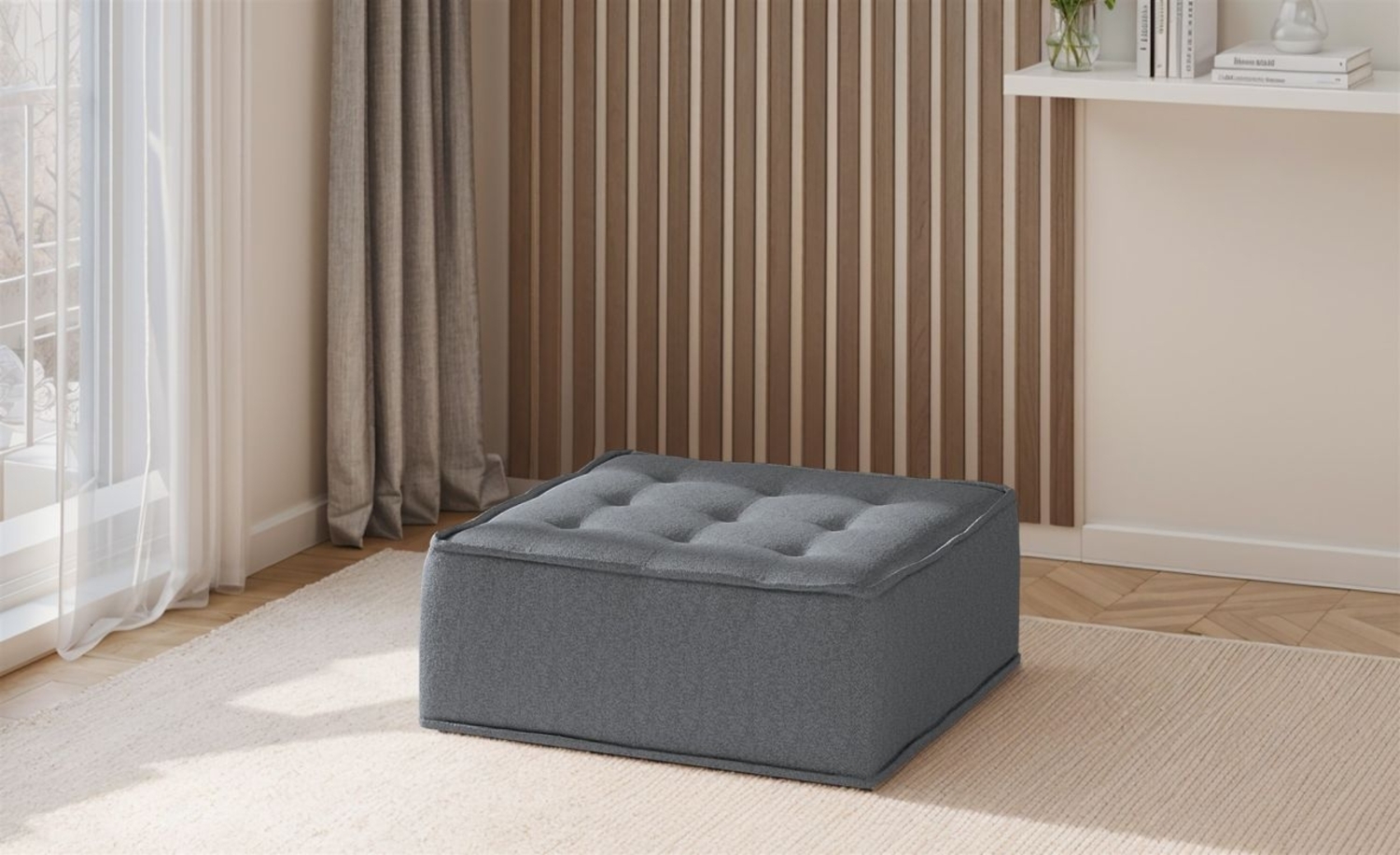 Polsterhocker Modul SANDE Stoff Alpine Anthrazit Bild 1