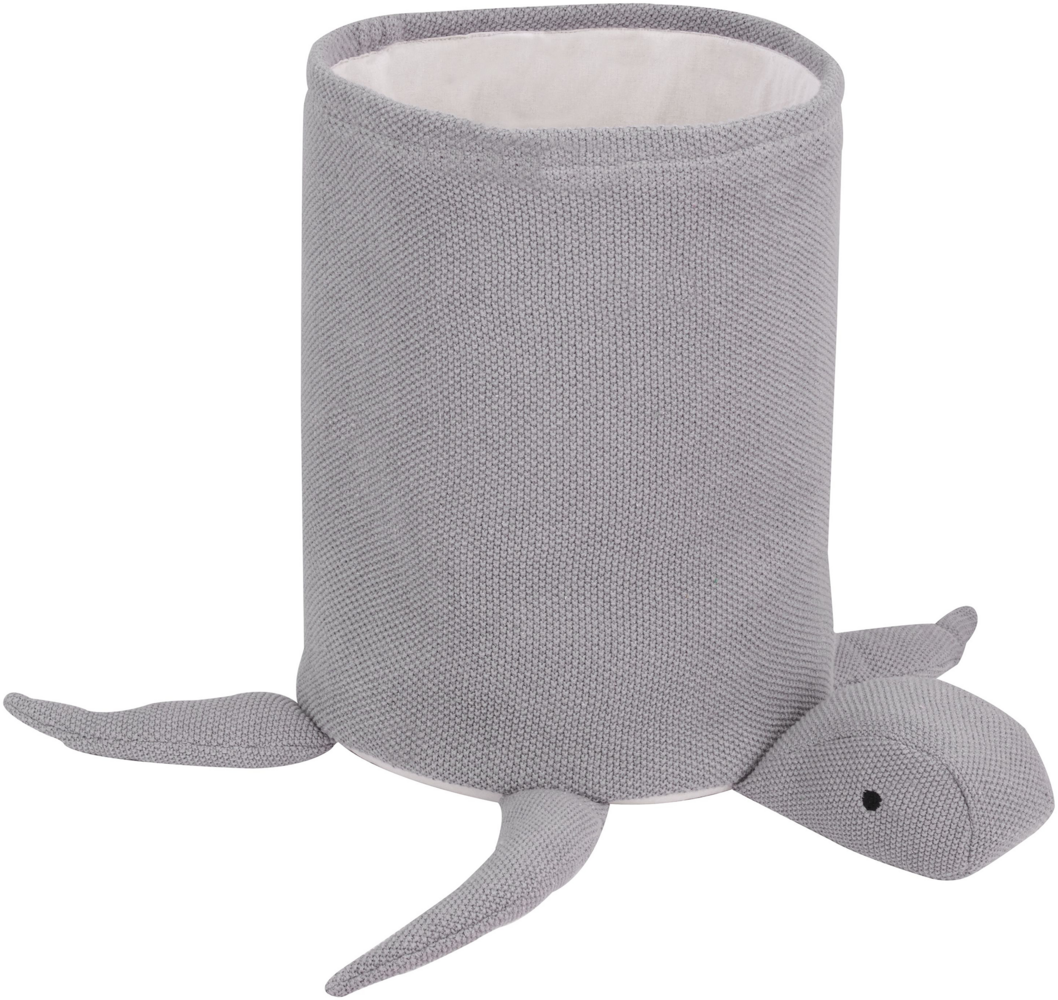 Kinder Aufbewahrungskorb Schildkröte TANDA Baumwolle Grau Bild 1