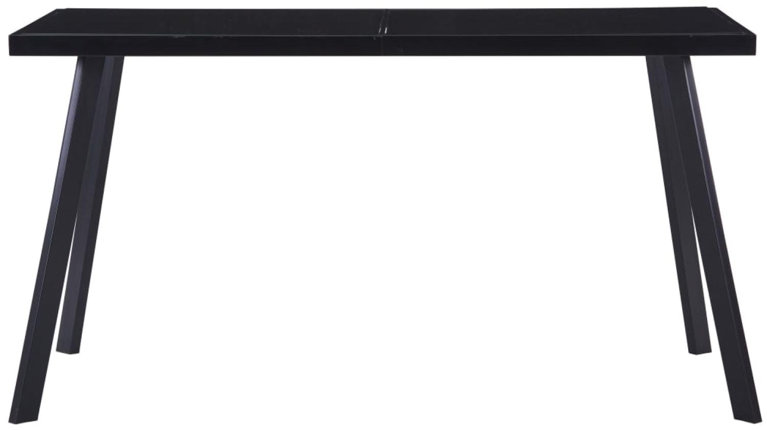 vidaXL Esstisch Schwarz 140 x 70 x 75 cm Hartglas [281873] Bild 1