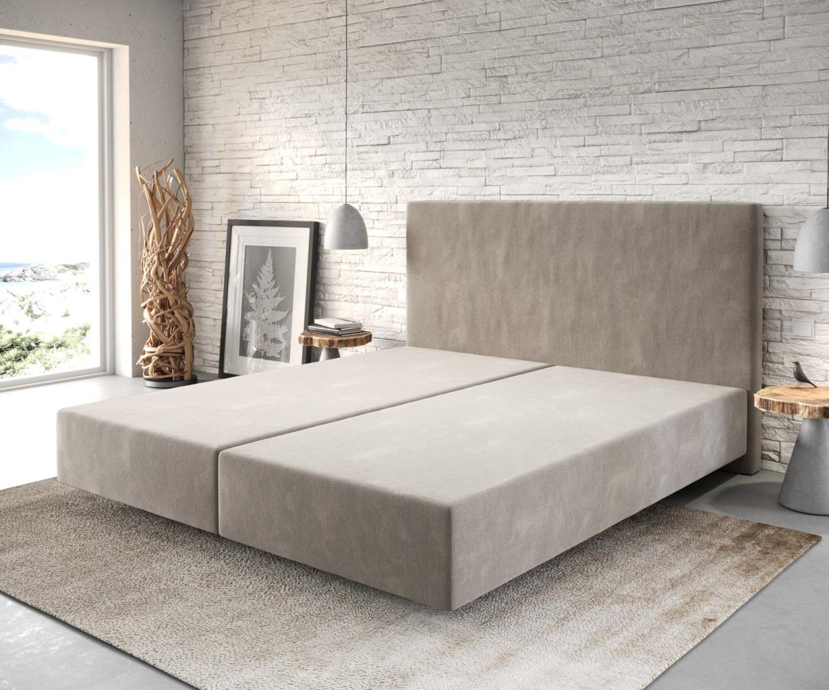 Boxspringgestell Dream-Well Mikrofaser Beige 180x200 Bild 1