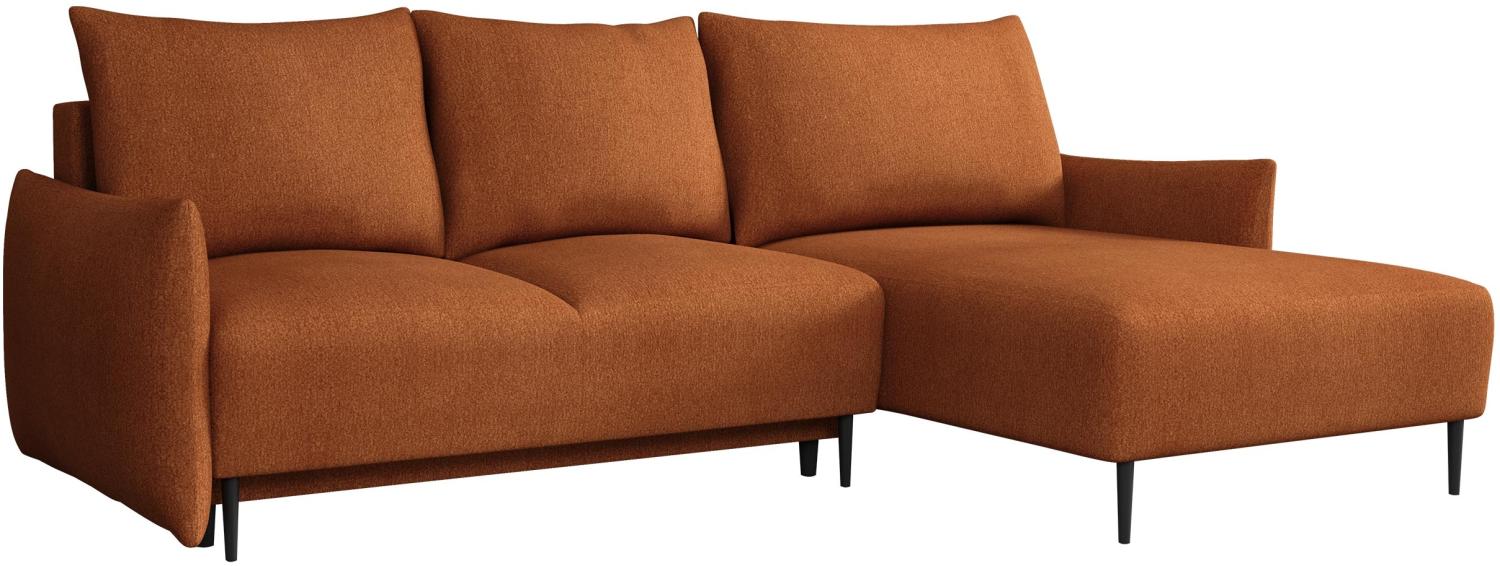 Ecksofa mit Schlaffunktion und Bettkasten Snolik L, schmale Armlehne (Farbe: Velo 627) Bild 1