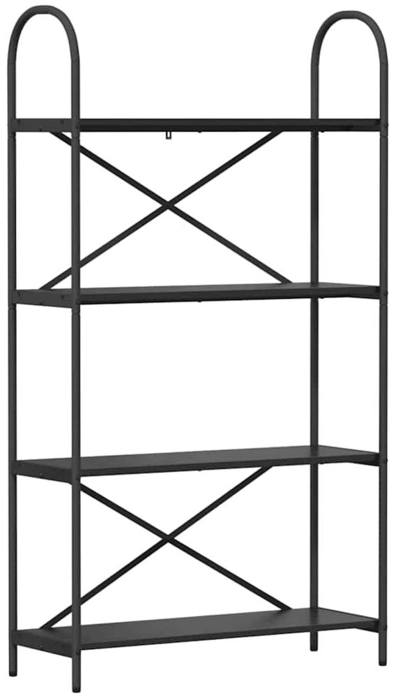 vidaXL Regal Schwarz Eichen-Optik 80 x 30 x 146 cm Holzwerkstoff 879893 Bild 1