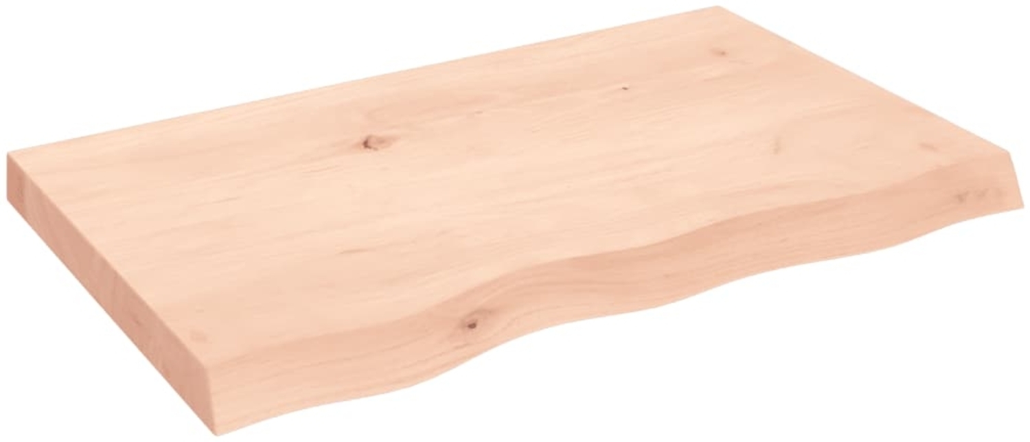 vidaXL Waschtischplatte 80x50x(2-6) cm Massivholz Unbehandelt 3156025 Bild 1