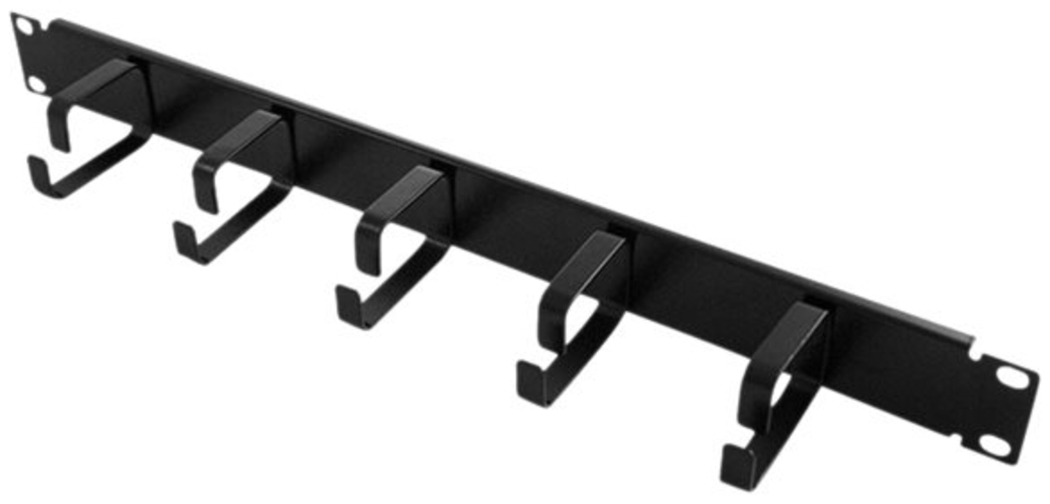 Logilink KabelfÃ¼hrungspanel 19 1HE, 5 Metallringe, schwarz Bild 1