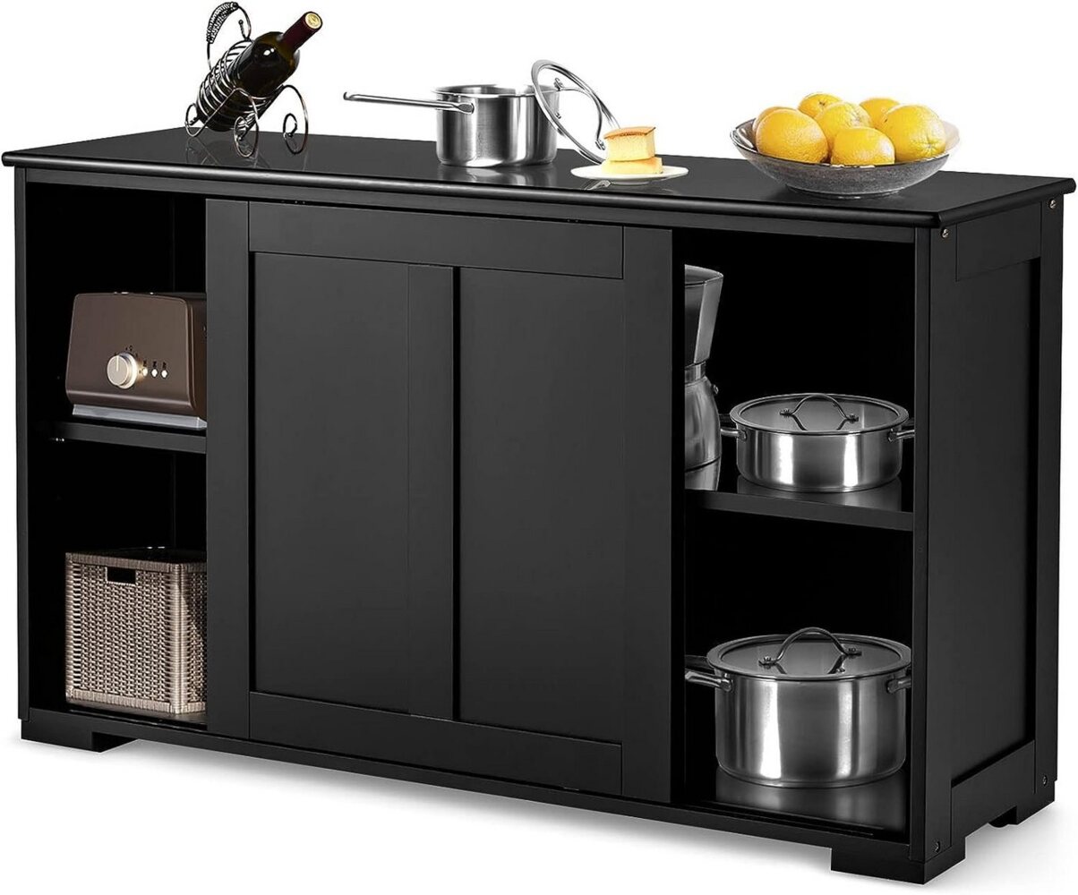 KOMFOTTEU Sideboard Küchenschrank Wohnzimmerregel, Weiß Bild 1