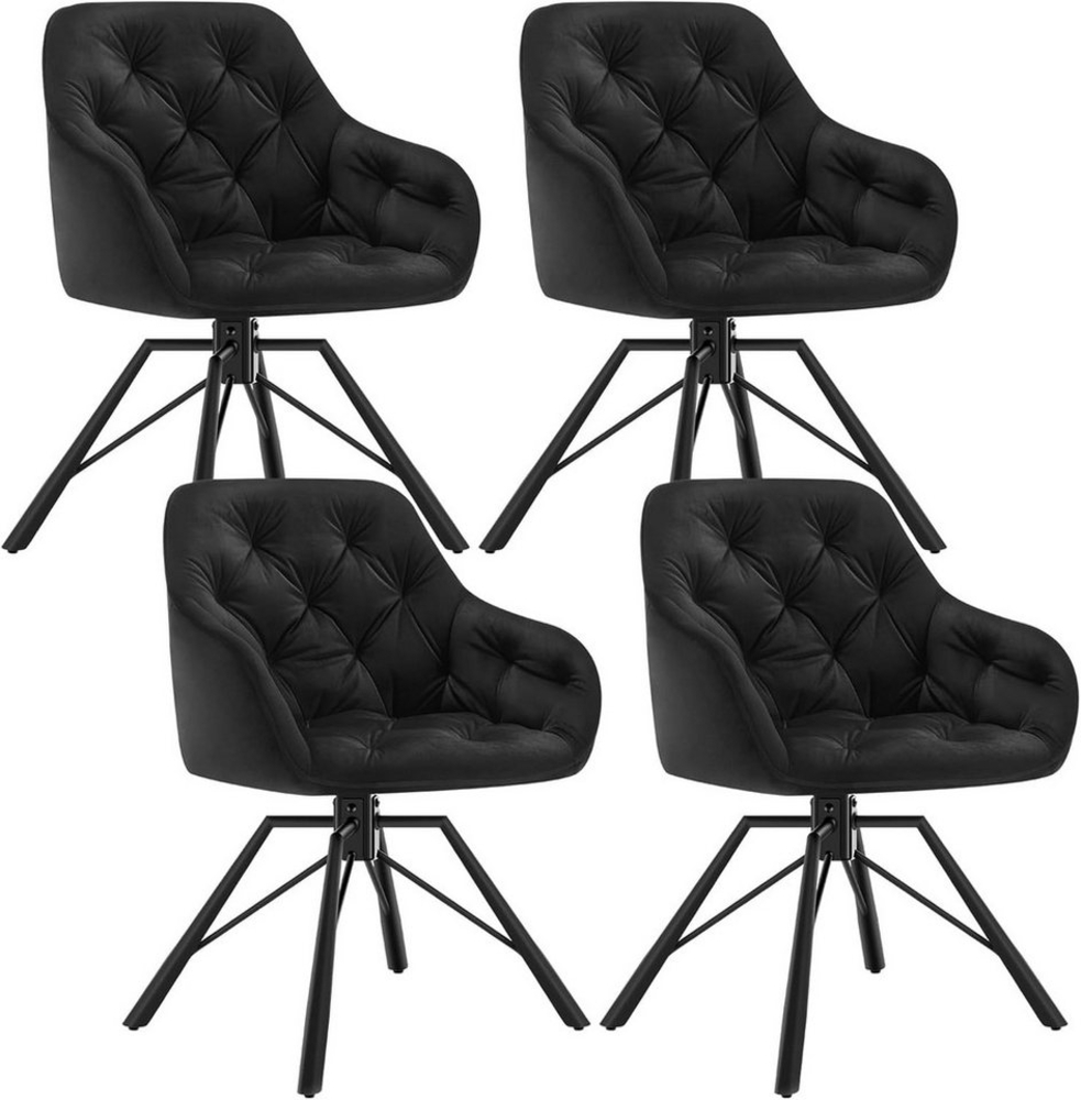 Woltu 4-Fußstuhl (4 St), drehbar, Esszimmerstuhl für Esszimmer Küche Wohnzimmer Bild 1