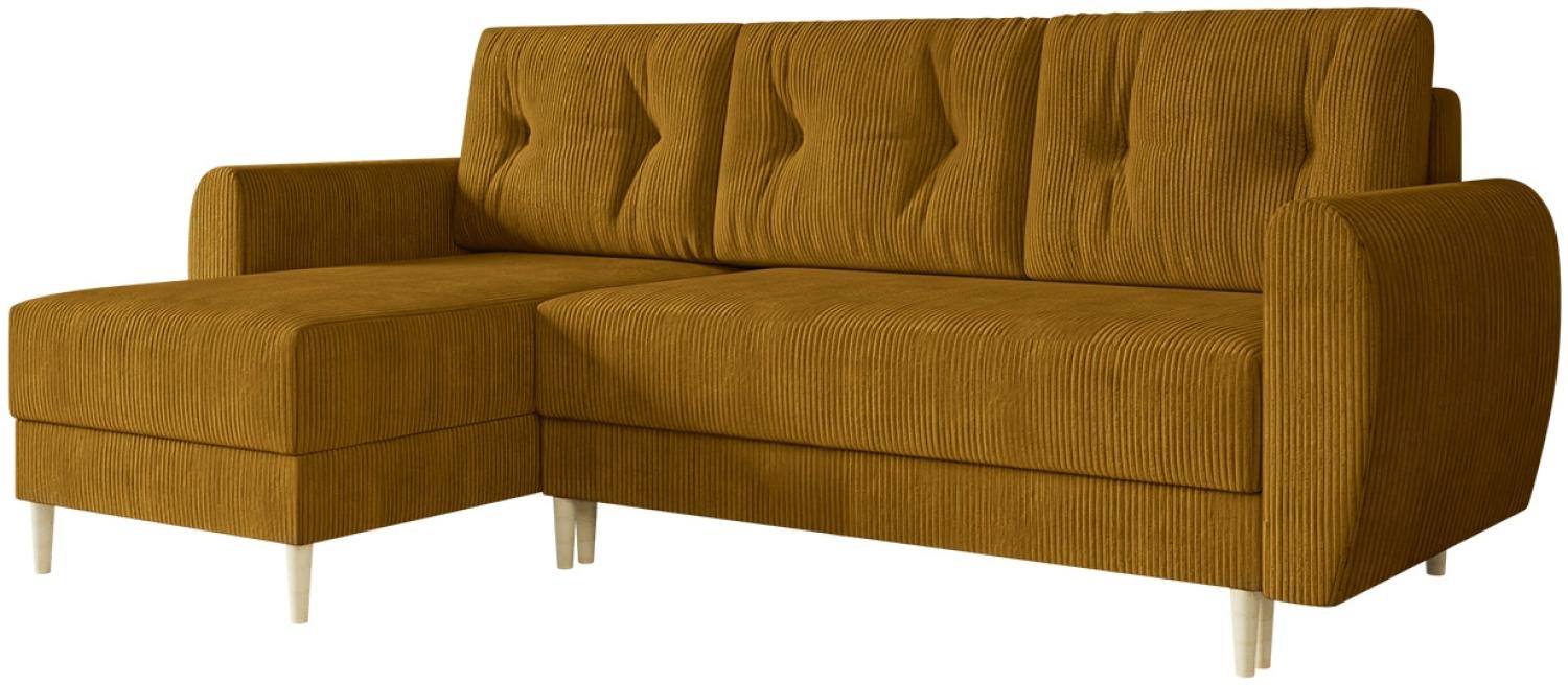 Ecksofa Jazon L Cord mit Bettkasten und Schlaffunktion (Farbe: Poso 01) Bild 1