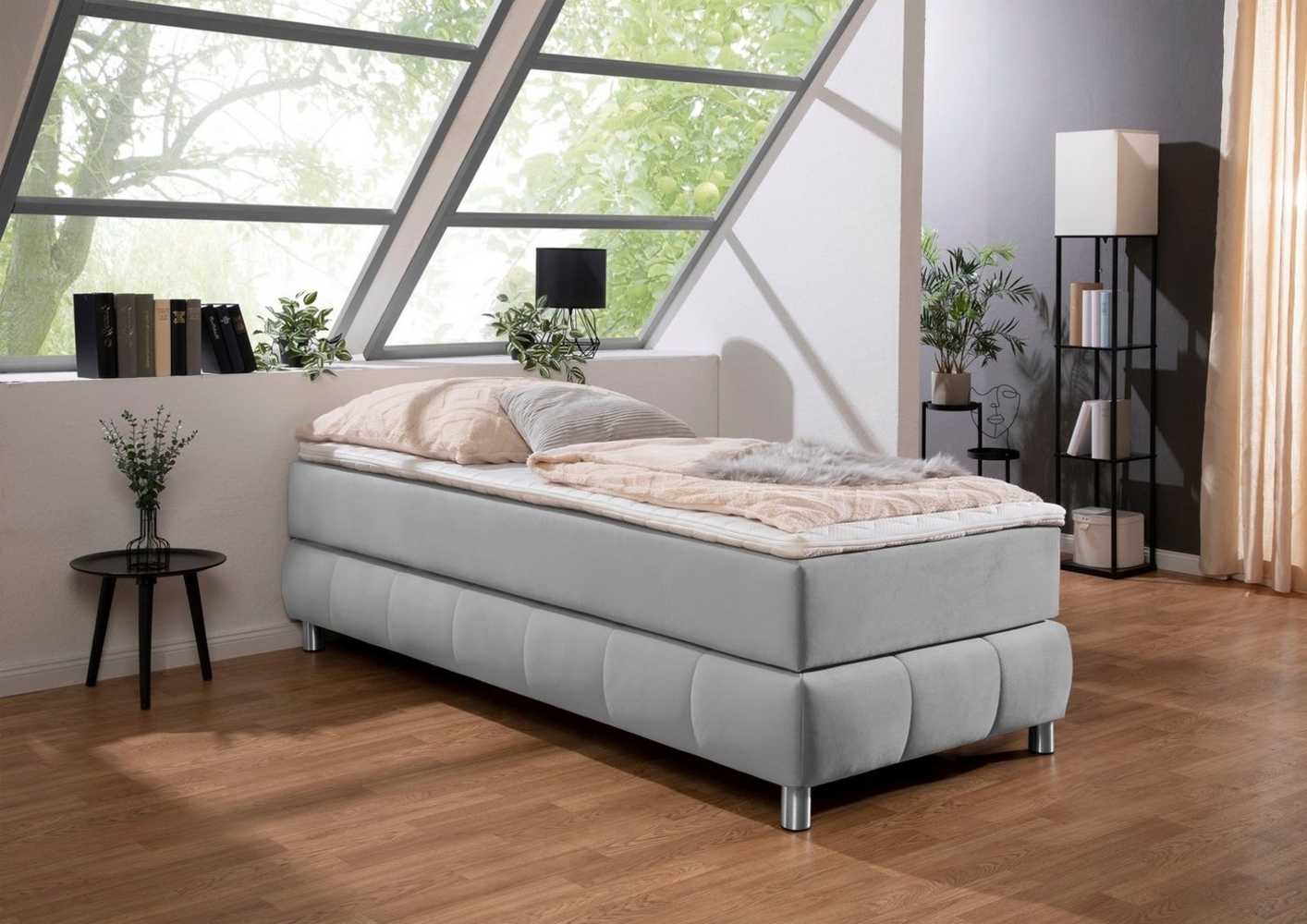 andas Boxspringbett Salo, Ohne Kopfteil, inkl. Topper, auch in Überlänge 220 cm Bild 1