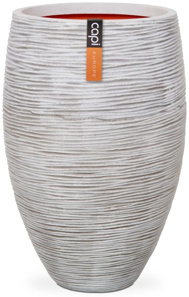 Capi Blumenkübel Nature Rib Elegant Deluxe 40x60 cm Elfenbein KOFI1131 424250 Bild 1