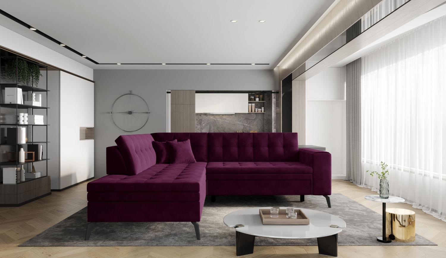 Wohnideebilder Lanvin Dunkelviolett Ecksofas & Eckcouches CO-LAN-LT-25VE Bild 1