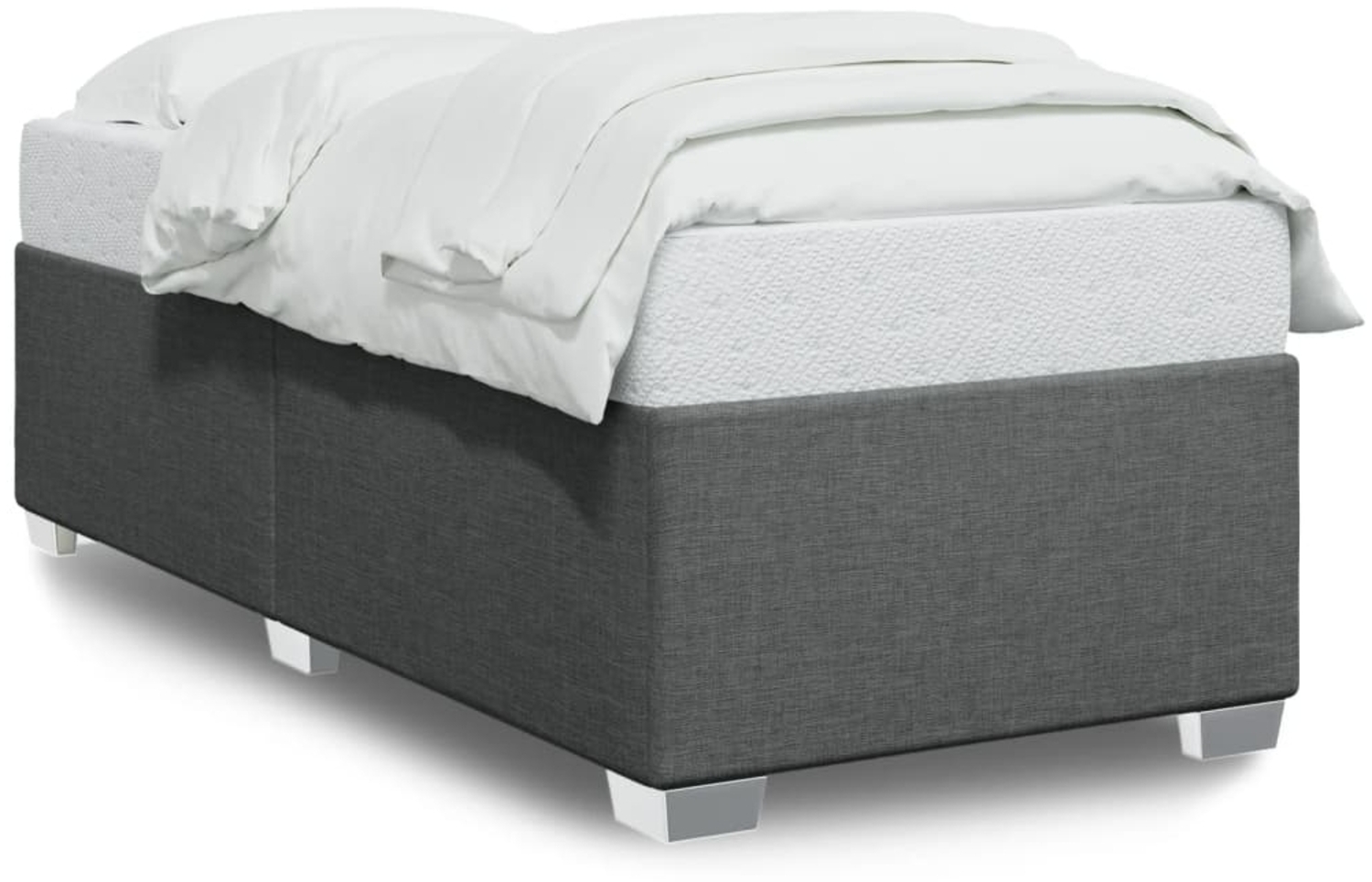vidaXL Bettgestell ohne Matratze Dunkelgrau 100x200 cm Stoff 3284451 Bild 1