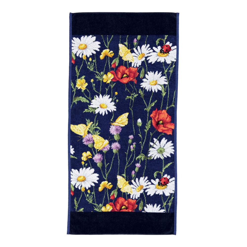 Feiler Handtücher Daisy Field|Handtuch 50x100 cm| schwarzblau Bild 1