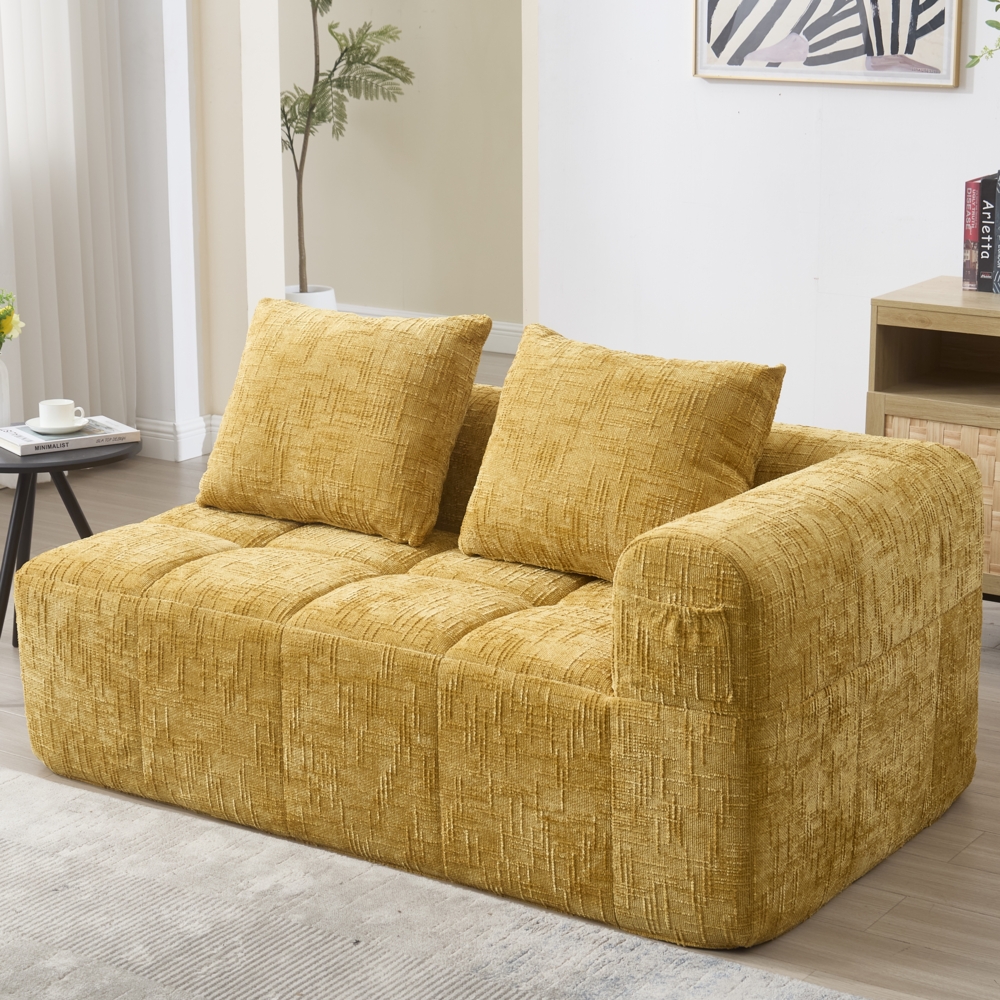 LVHOM 2-Sitzer Sofa mit Seitentasche, Chaiselongue Ecksofa Relaxsessel, Lounge Sessel Schlafsofa Polstersofa Doppelsofa für Wohnzimmer Bild 1