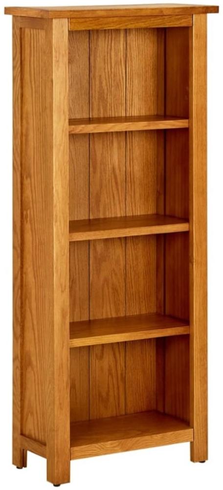 vidaXL Bücherregal 4 Fächer 45x22x110 cm Massivholz Eiche 331740 Bild 1