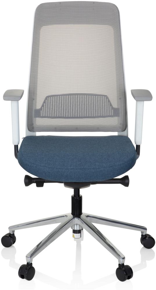 hjh OFFICE Profi Bürostuhl CHIARO T2 WHITE Stoff/Netzstoff Blau/Grau Bild 1