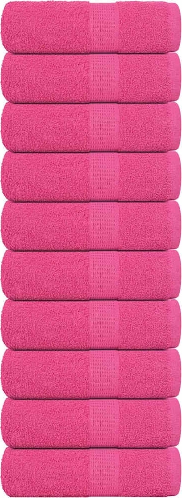 vidaXL Seiftücher 10 Stk. Rosa 30x30 cm 360 g/m² 100% Baumwolle 137042 Bild 1