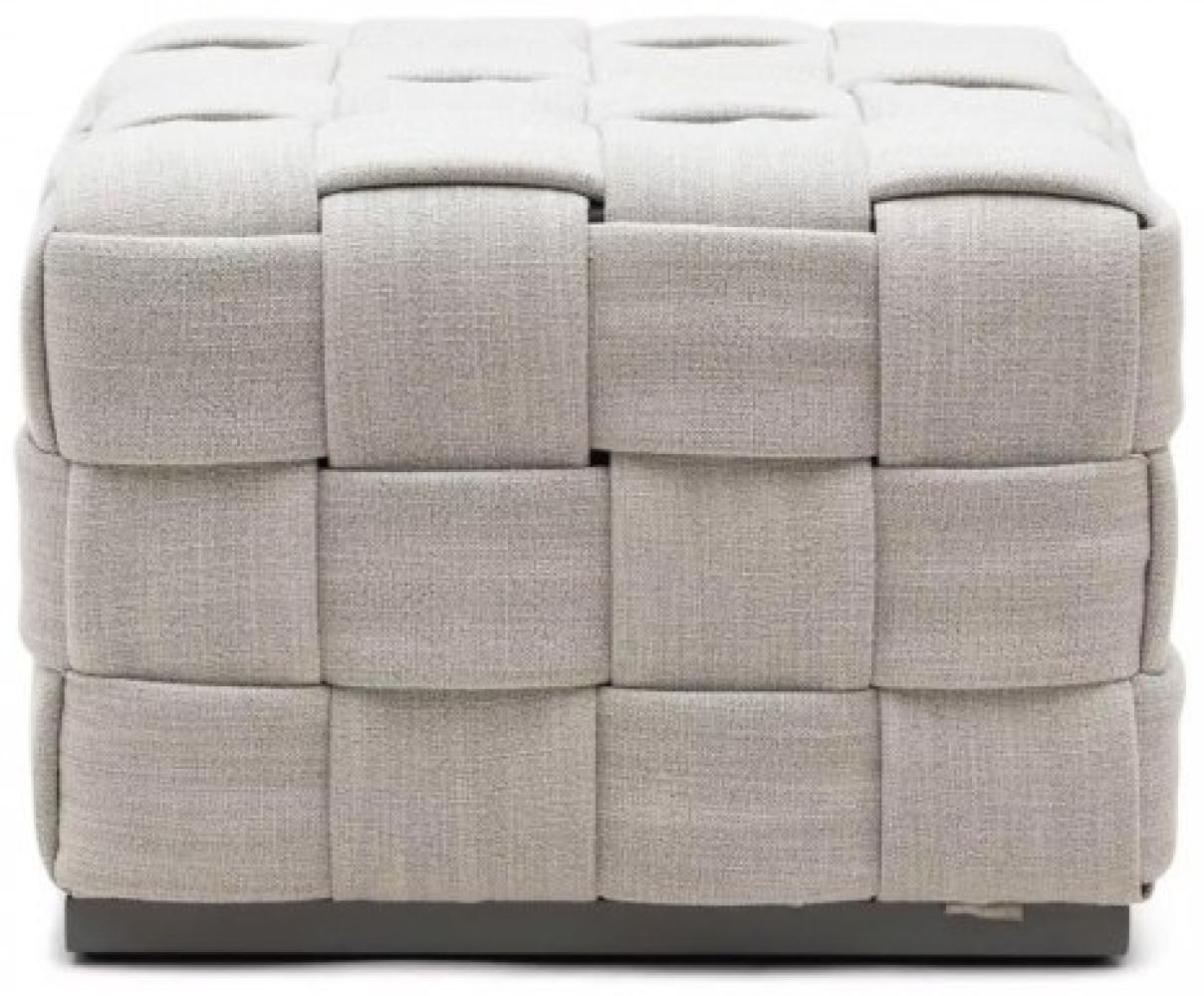 Riviera Maison Footstool Room 48 Hocker Mouliné Linen Fabulous Flax (60x60cm) 6755001 Bild 1