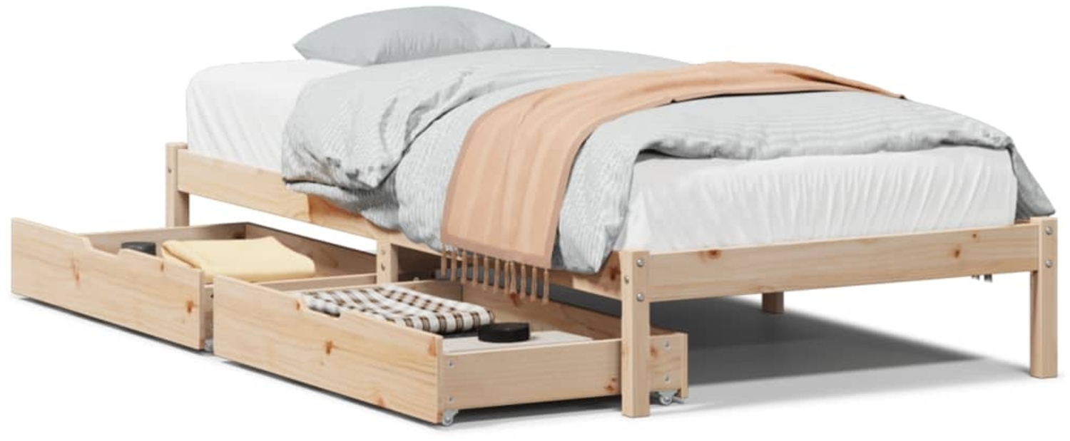 vidaXL Massivholzbett ohne Matratze 100x200 cm Kiefernholz 3301432 Bild 1