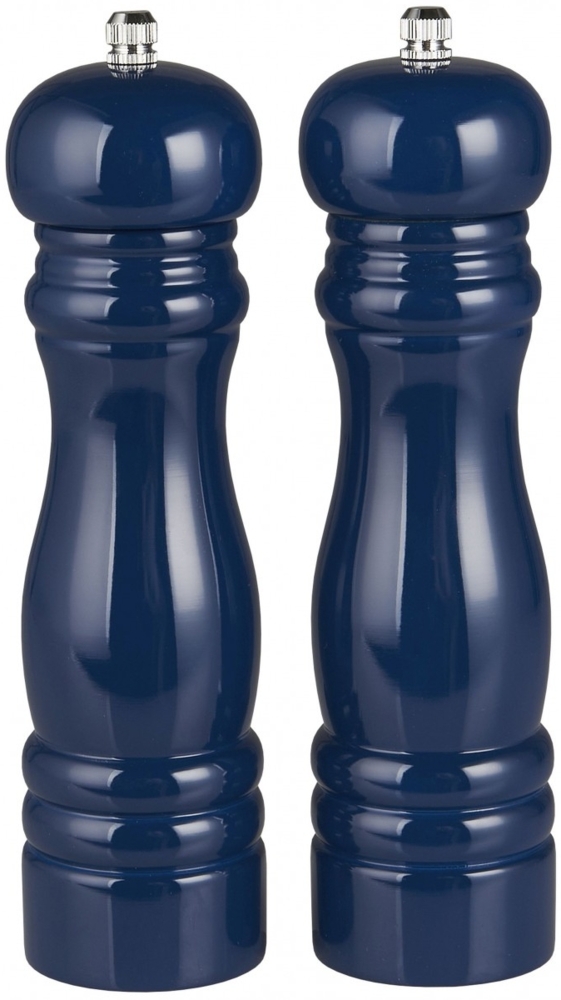 Ib Laursen - 2er Set Pfeffermühle und Salzmühle Blau 1740-87 Gewürzmühle Retro Bild 1